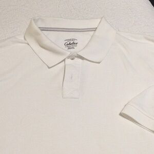 Cabela's Men's White Polo Shirt - Classic Collar